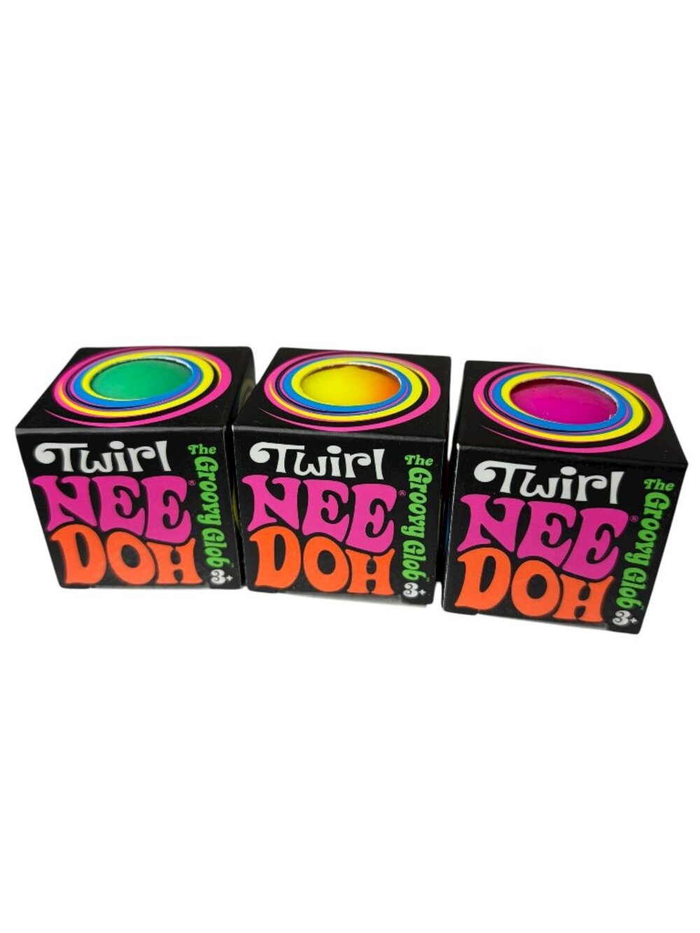 Nee Doh Mini Groovy Glob Twirl Lot of 3 New Viral Tik Tok